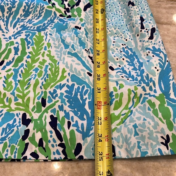 Lilly Pulitzer | Valli Shift Dress 100%‎ Cotton | Seashell Metallic | Size 6 - Picture 8 of 16